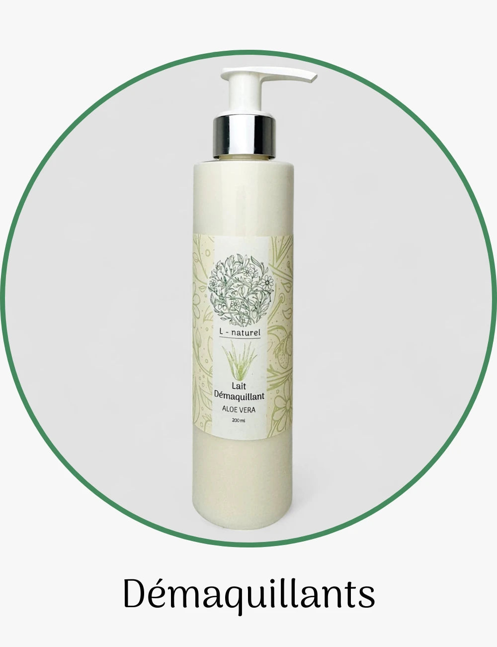 Lait démaquillant, visage, aloe vera, amande douce, naturel