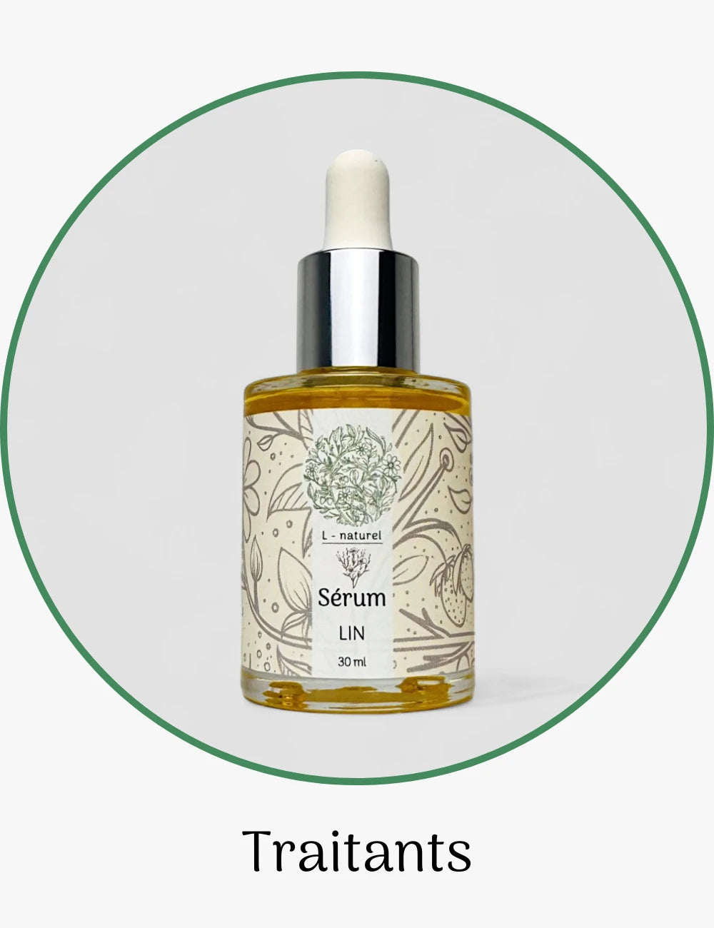 sérum hydratant, traitant, soin visage, huile de lin, tous type de peau